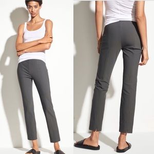 VINCE Stitch Front Seam Cotton Blend Dark Gray Small Pant
